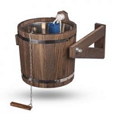 Обливное устройство с нерж. вставкой 20л (Дуб темный)