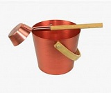 Набор 072 COPPER ведро 5л+черпак 33см (ручки бамбук)