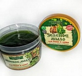 Мыло для бани и душа, для ухода за телом и волосами натуральное таежное "Зеленое" Ф-38