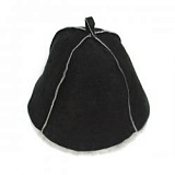 Шапка банная меховая из натуральной овчины коллекция "Премиум" черная