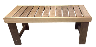 Лавка деревянная термоольха 400х1200мм h=440мм