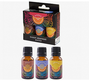 Набор масел эфирных "Детокс" (кедр, лимон, можжевельник), 3*15мл Б70502