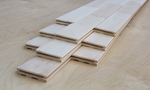 Паркет стеновой (М) Осина 14х225х1100мм, 0,25м.кв. (4) пластина, 9 паркетин в пластине, 40-ка, сорт Эконом (III)