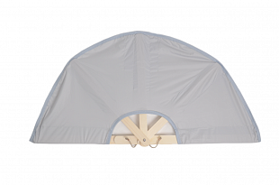 Веер для бани тканевый 75х40см серый