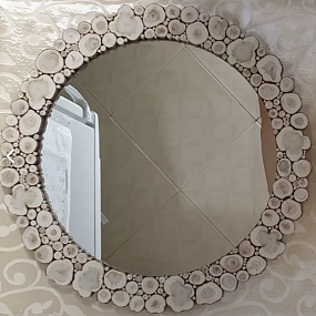 Зеркало рваные края края 400 из можжевельника