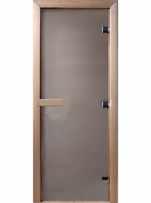 Дверь для сауны ДорВуд стекло Теплое утро 700х1900 мм (Cатин, коробка хвоя)