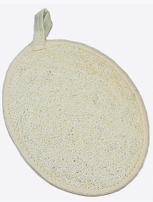 Мочалка "Овал", люфа, 16х12см М-011