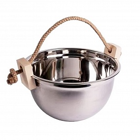 Шайка 9 л. из нерж. стали ручка канат КМ-13