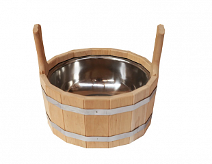 Шайка двуручная 7л с нержавеющей вставкой ШДН-7