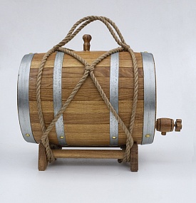 Бочка дубовая 10л с "Не пьянства ради-здоровья для"