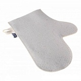 Рукавица банная универсальная войлок белая Б43