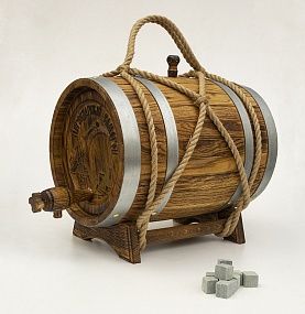 Бочка дубовая 10 литров обжиг "Легендарный самогон"