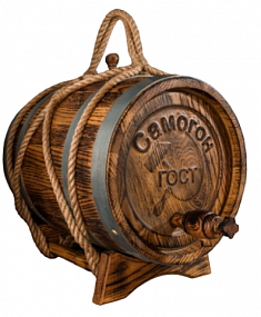 Бочка дубовая 5 литров "Обжиг самогон ГОСТ"