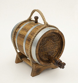 Бочка дубовая 5 литров "Обжиг Whiskey"