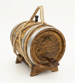 Бочка дубовая 10 литров с гравировкой "Whiskey"