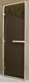 Дверь для сауны Купер 700х1800 (Бронза, коробка листв., магнит)