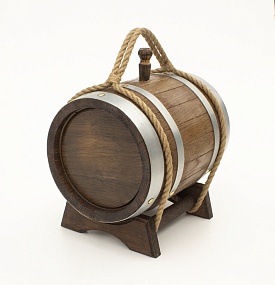 Бочка дубовая 5 литров состаренная  "Легендарный самогон"