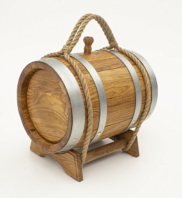 Бочка дубовая 5 литров "Не пьянства ради-здоровья для"