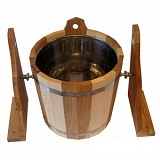 Обливное ведро 16л с нержавеющей вставкой (ДУБ)