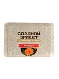 Соляной брикет, "Соляная баня" с Алтайскими травами "Календула" вес 1,35 кг, размер 148х103х50 мм