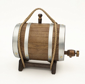 Бочка дубовая 5 литров состаренная  "Легендарный самогон"