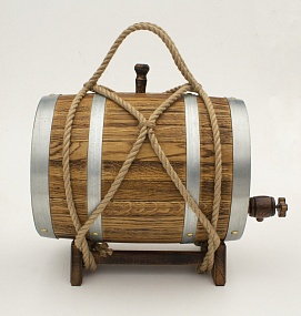 Бочка дубовая 10 литров с гравировкой "Whiskey"