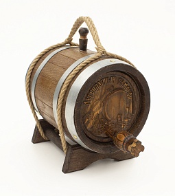 Бочка дубовая 5 литров состаренная  "Легендарный самогон"