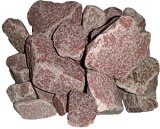 Камни Малиновый кварцит колотый (крупный, 70-140мм), 20 кг.
