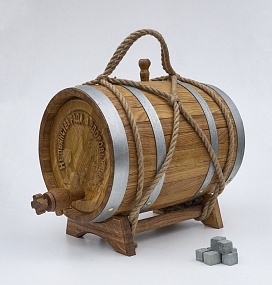 Бочка дубовая 10л с "Не пьянства ради-здоровья для"