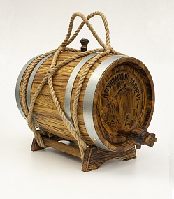 Бочка дубовая 10 литров обжиг "Легендарный самогон"