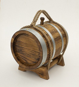 Бочка дубовая 5 литров "Обжиг Whiskey"