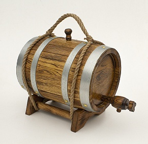 Бочка дубовая 5л классика внешний обжиг