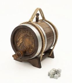 Бочка дубовая 5 литров состаренная  "Легендарный самогон"