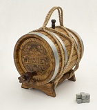 Бочка дубовая 10 литров с гравировкой "Whiskey"