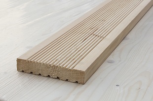 Террасная доска лиственница 27х143х3000 сорт Прима