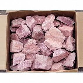 Малиновый кварцит колотый, коробка 20 кг.