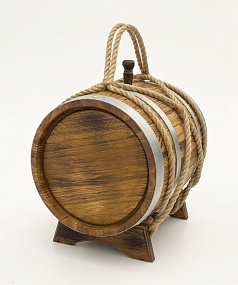 Бочка дубовая 10 литров с гравировкой "Whiskey"