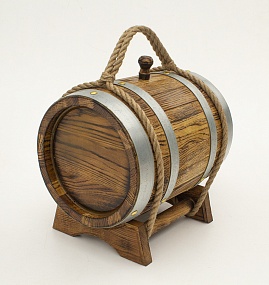 Бочка дубовая 5л классика внешний обжиг