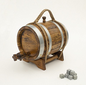 Бочка дубовая 5л классика внешний обжиг